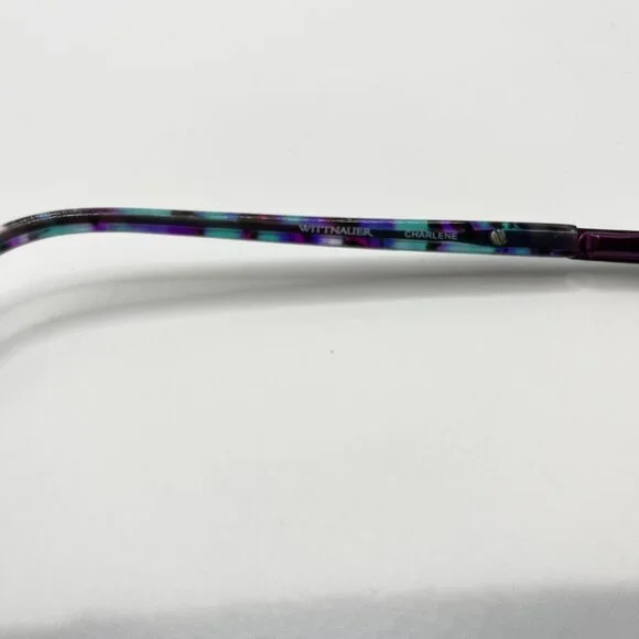 Wittnauer Charlene Half Rim Violet Tortoise Metal Eyeglasses Frame 54 x 16 145 - Picture 6 of 6
